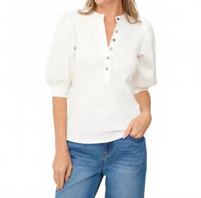 Six/fifty Audrey Mixed Media Tee In White