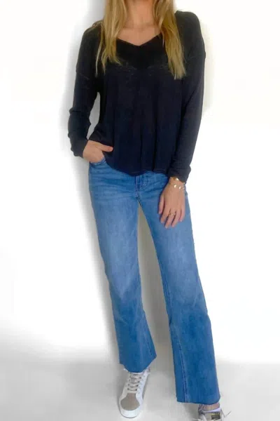 Six/fifty Basic Language Top In Black