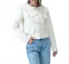 Six/fifty Blakely Crewneck Blazer In Ivory In White