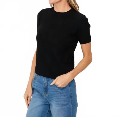 Six/fifty Cara Ribbed Sweater In Black