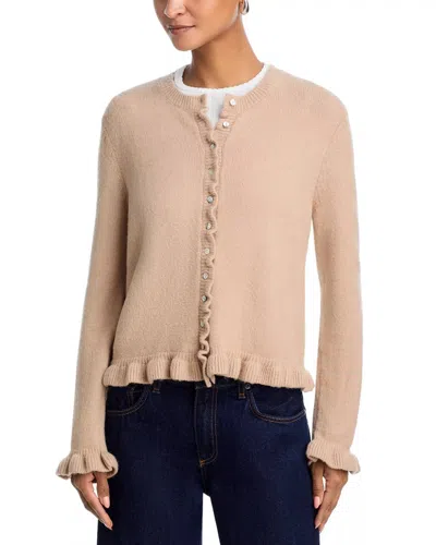 Six/fifty Chelsea Ruffle Sweater In Eggshell In White