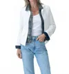 Six/fifty Clarissa Blazer In Ivory In White