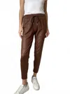 Six/fifty Headliner Coated Jogger Pants In Cinnamon In Brown