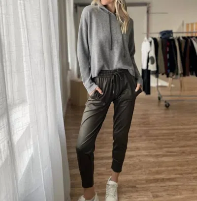 Six/fifty Coated Zip Jogger Pant In Olive In Green