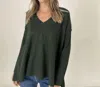 Six/fifty Cribbed Sweater In Hunter Green In Green