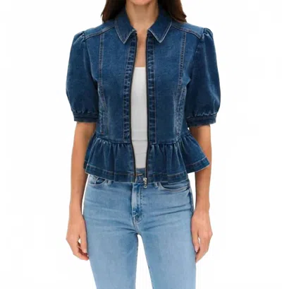 Six/fifty Delancey Jacket In Denim In Blue