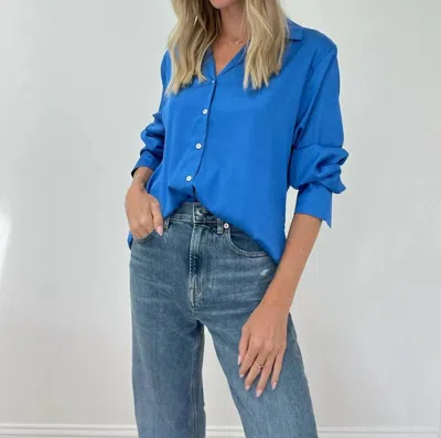 Six/fifty Duchess Blouse In Royal Blue