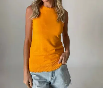 Six/fifty Emily Tank Top In Neon Orange