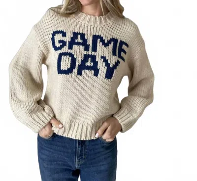 Six/fifty Game Day Sweater In Beige In Neutral