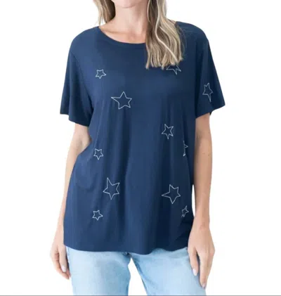 Six/fifty Georgetown Star Tee In Navy In Blue