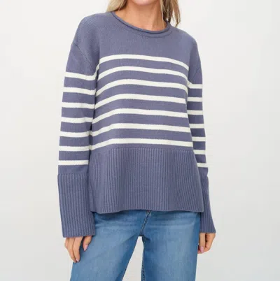 Six/fifty Geralyn Striped Sweater In Blue In Multi