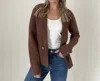 Six/fifty Heller Blazer In Brown In Brown