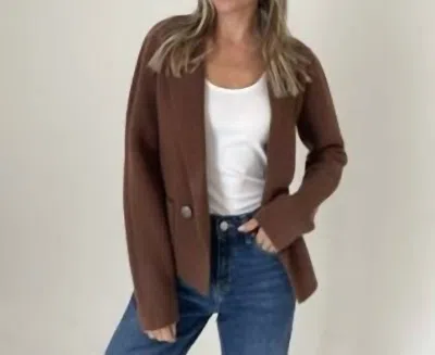 Six/fifty Heller Blazer In Brown