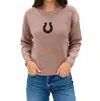 Six/fifty Horseshoe Sweater In Brown In Brown