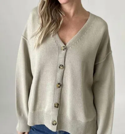 Six/fifty Jane Oversized Cardigan In French Vanilla In Multi