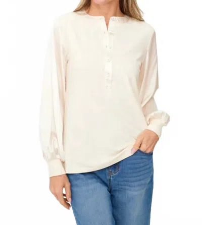 Six/fifty Janie Top In Pearl In White