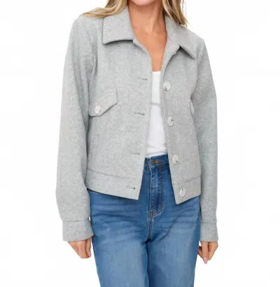 Six/fifty Katrina Herringbone Jacket In Grey In Gray