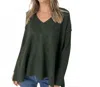 Six/fifty Cribbed Sweater In Hunter Green In Green