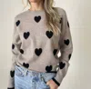 Six/fifty Latte Love Sweater In Latte/black In Multi