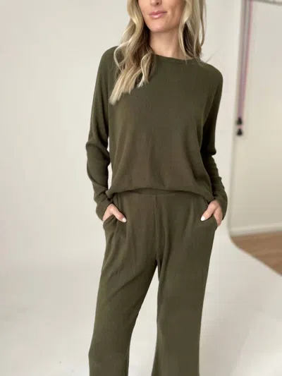 Six/fifty Lazy Sunday Sweatpant In Army Green
