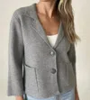 Six/fifty Louisa Knit Blazer In Heather Grey
