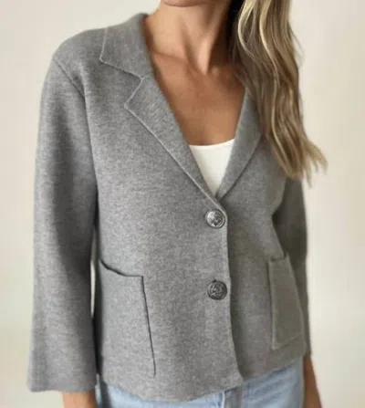 Six/fifty Louisa Knit Blazer In Heather Grey