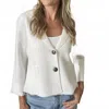 Six/fifty Louisa Knit Blazer In White In White
