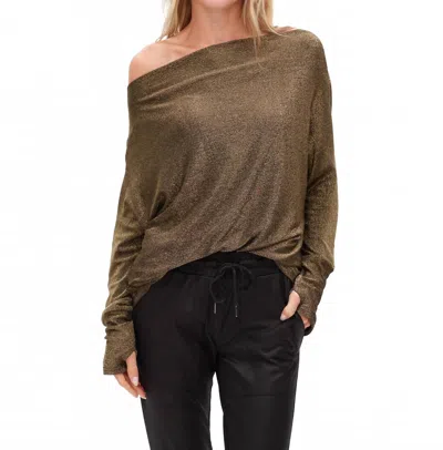 Six/fifty Lurex Anywhere Top In Gold