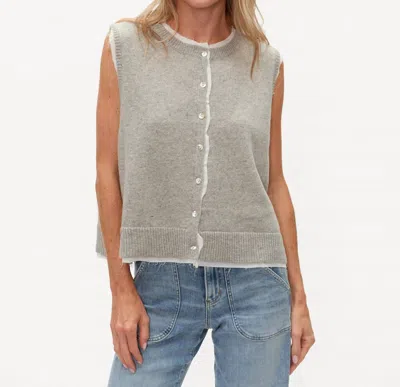 Six/fifty Maria Sleeveless Top In Heather Gray