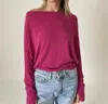 Six/fifty On Or Off Shoulder Top In Fuchsia In Pink