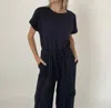 Six/fifty Phoenix Terry Pocket Jumpsuit In Black