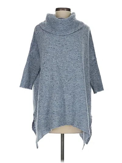 Pre-owned Six/fifty Poncho In Blue