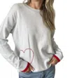 Six/fifty Pookie Graphic Sweater With Heart In Light Blue In Blue