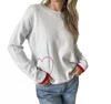 Six/fifty Pookie Graphic Sweater With Heart In Light Blue In Blue