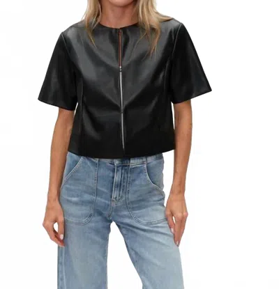 Six/fifty Quinn Faux Leather Jacket In Black