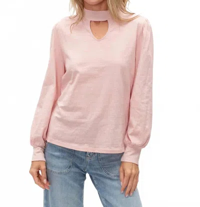 Six/fifty Rosie Key Hole Top In Rose Quartz In Blue