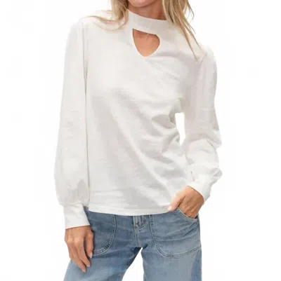 Six/fifty Rosie Keyhole Top In White