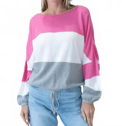 Six/fifty Sale Georgia Long Sleeve Color Block Sweater In Multi