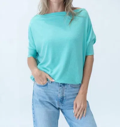 Six/fifty Short Sleeve Anywhere Top In Island Green In Blue