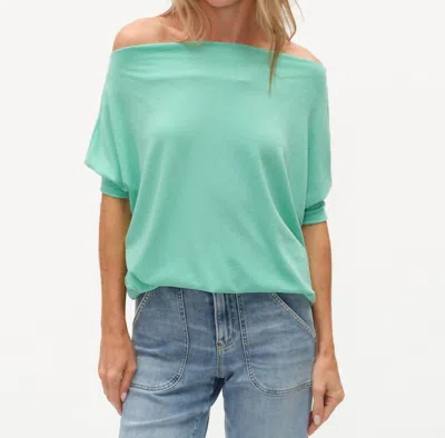 Six/fifty Short Sleeve Anywhere Top In Sea Foam In Green