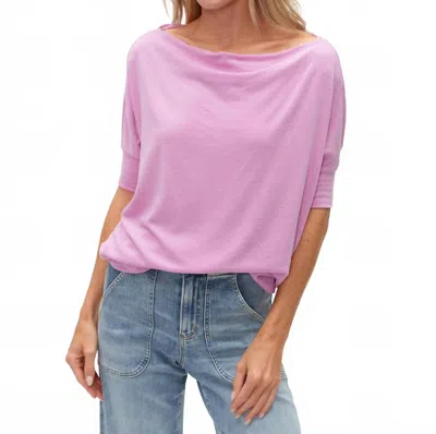 Six/fifty Short Sleeve Anywhere Top In Violet In Pink