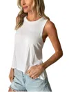 Six/fifty Sixfifty Split Back Tank In White In White