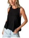 Six/fifty Riley Split Back Tank In Black In Black