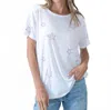Six/fifty Millie Graphic Heart Tee In White In White
