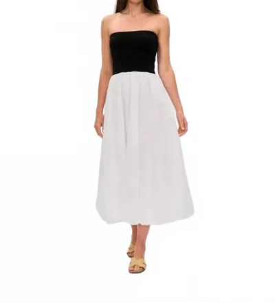 Six/fifty Sylvie Midi Dress In Black And White In Multi