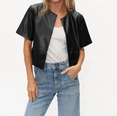 Six/fifty The Quinn Faux Leather Jacket In Black