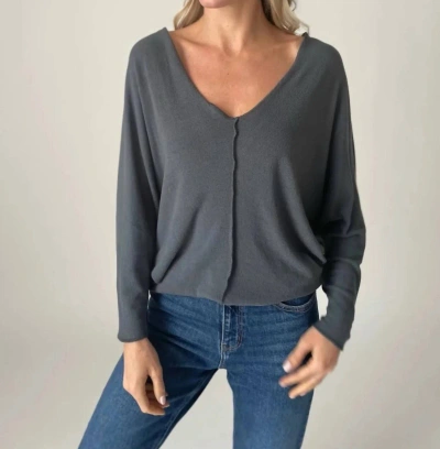 Six/fifty The Tribeca Top In Slate In Grey