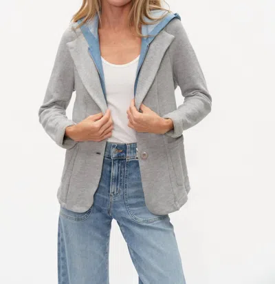 Six/fifty Torino Sweater Blazer In Heather Grey In Gray