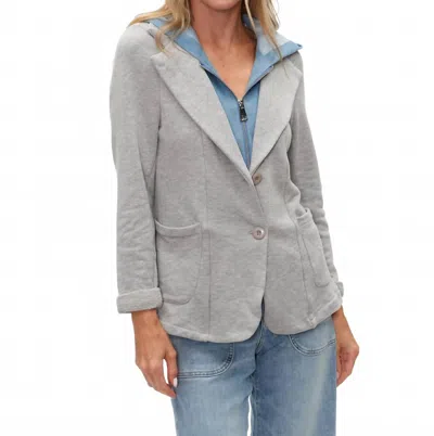 Six/fifty Torino Sweater Blazer In Heather Grey In Gray