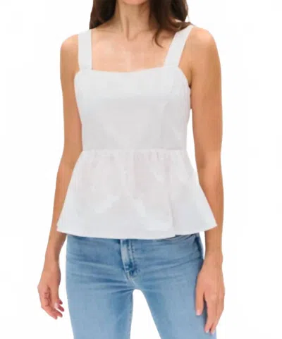 Six/fifty Vienna Poplin Shirting Tank In Off White